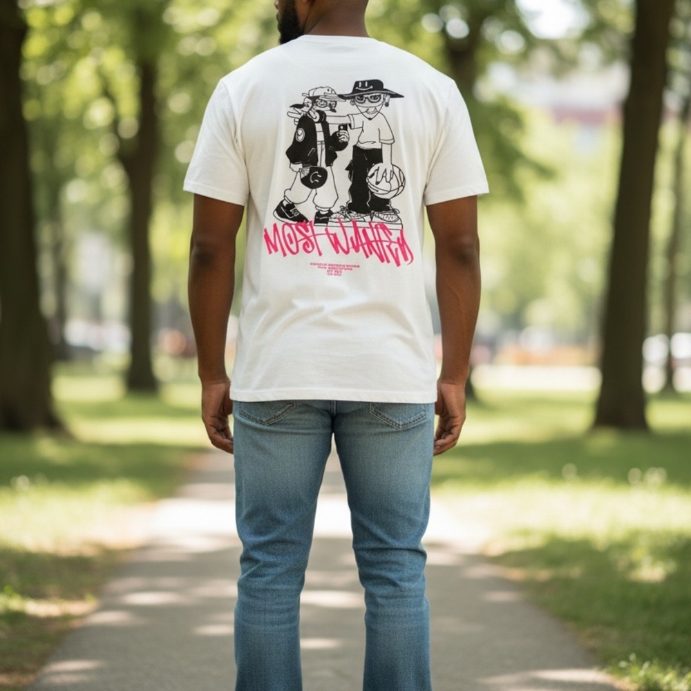 White T-shirt, XL size, new in a bag, Morning Warning collection